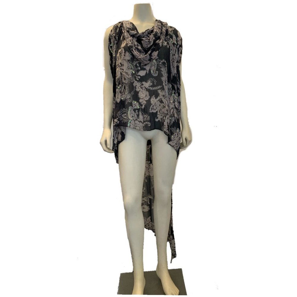 AllSaints Spitalfields Draconis Top. 100%Silk.